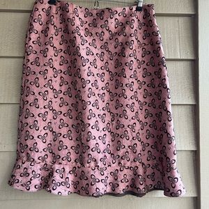 Anna Kaszer Paris skirt flippant hem, Rose tone side zipper